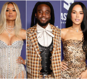 13 celebrity carpet looks from the 2025 American Music Awards - AMAs- Ciara, Shaboozey, and Becky G