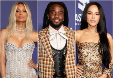 13 celebrity carpet looks from the 2025 American Music Awards - AMAs- Ciara, Shaboozey, and Becky G