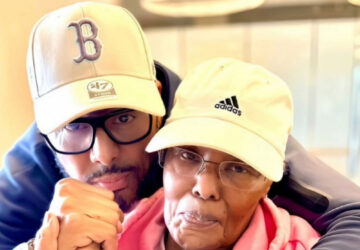 Al B. Sure! smiling beside his mother, Rev. Cassandra Mack-Brown, sharing a heartfelt moment together before her passing.