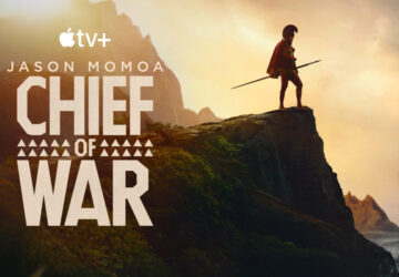 Key art for Chief of War starring Jason Momoa, showcasing the stunning backdrop of Hawai‘i and the epic historical drama.