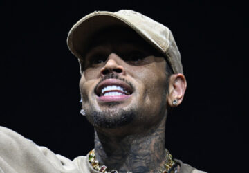 Chris Brown leaving the Southwark Crown Court in London after being granted bail following his arrest for assault.