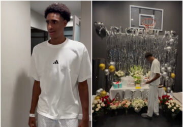Gilbert Arenas celebrates Alijah’s homecoming after his car accident recovery.