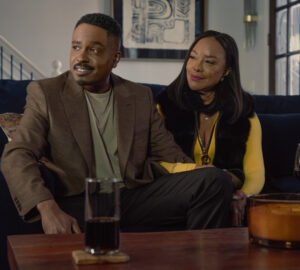 Jason Weaver as Shaad and Lynn Whitfield as Alicia in Season 6, Episode 16 of The Chi, streaming on Paramount+ with Showtime.