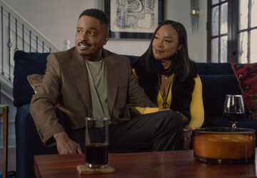 Jason Weaver as Shaad and Lynn Whitfield as Alicia in Season 6, Episode 16 of The Chi, streaming on Paramount+ with Showtime.