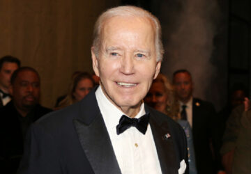 Former President Joe Biden speaks at a public event amid news of his prostate cancer diagnosis.