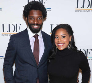 Sheinelle Jones and Uche Ojeh sharing a joyful moment before his battle with brain cancer