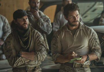 Taylor Kitsch as Ben Edwards and Chris Pratt as James Reece in The Terminal List: Dark Wolf