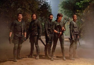 Tuah, Nicky, Joe, Andy, and Nile unite in a team shot from The Old Guard 2 on Netflix.