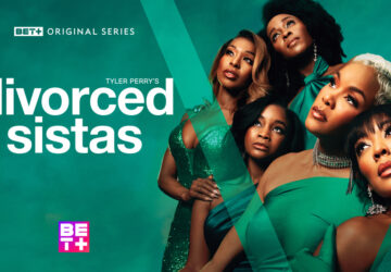 Promotional key art for Tyler Perry’s “Divorced Sistas” featuring the main cast of five women standing together, representing strength, sisterhood, and resilience.